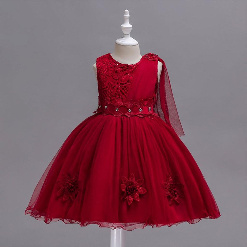 Toddler Kid Girl Lace Sleeveless Princess Gown Party Tulle Dress Cosplay Clothes