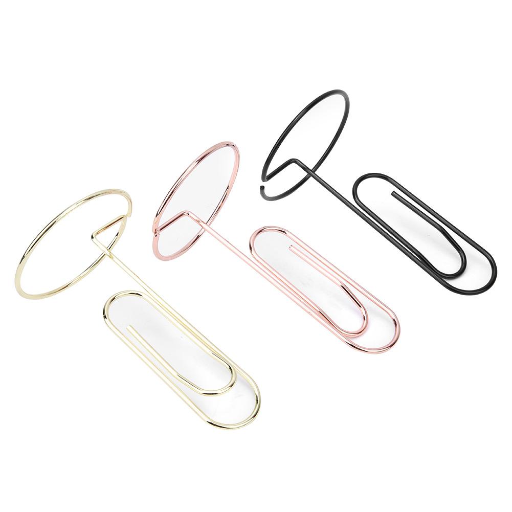 3PCS Metal Memo Clip Holder Table Number Name Card Holder Office Desk Organizer