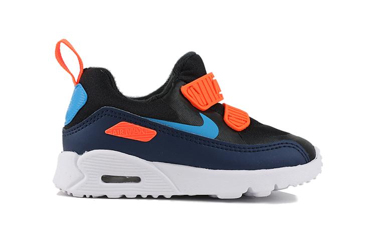 Nike Air Max Tiny 90 Cushioning Low top Toddler Shoes Black Orange Baby 881924-020