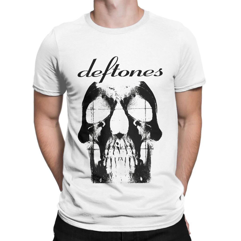 Men Vintage Rock and Rolls Deftones  T Shirts  Cotton Clothing Awesome Short Sleeve Crewneck Tee Shirt Big Size T-Shirts