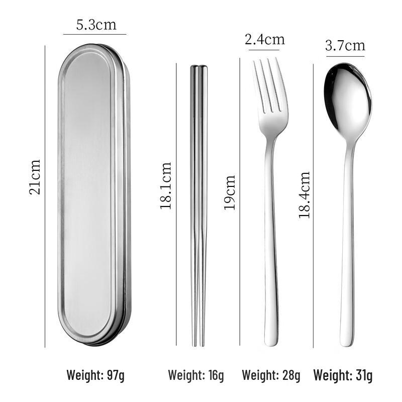Ru Han Stainless Steel Portable Cutlery Set for Picnic & Travel