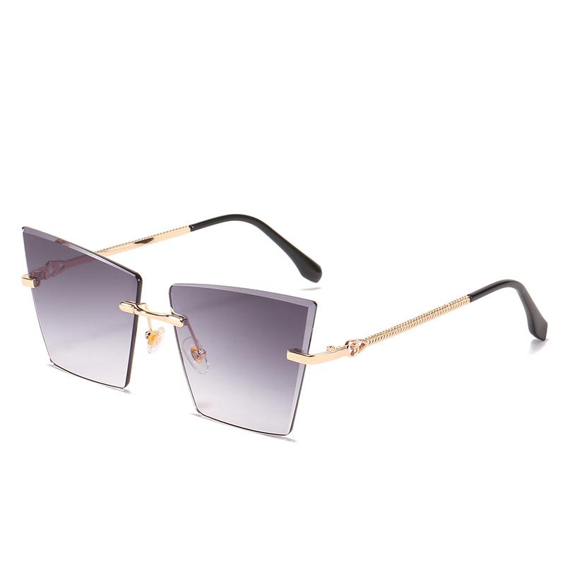 JYL TS Sunglasses Frameless Cat Eye Square Women/S085