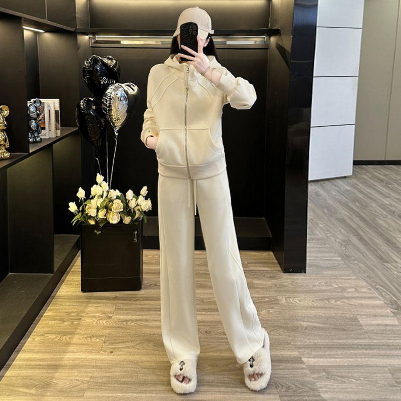 Set Sportiv de Damă High End, Modă de Primăvară, Croială Largă, Tineresc, Slăbitor, Două Piese