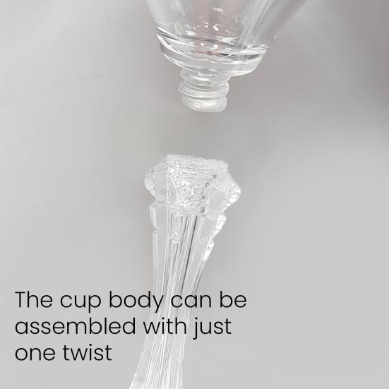Plastic Champagne Flutes Transparent Wine Glasses Shatterproof Reusable Wine Goblets Elegant Drinkware