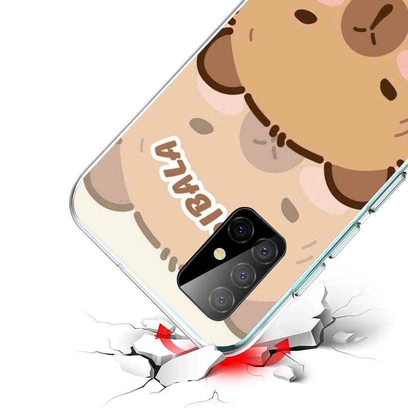 Funny Capybara Cartoon Animal Phone Case For Samsung Galaxy A12 A52S A42 A32 A22 A51 A50 Note 20 Ultra 10 S10 Plus A71 A70 A31 A