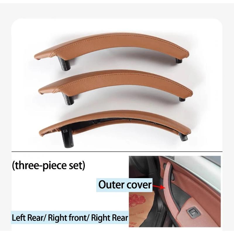 Kyapx5 LHD RHD E70 E71 Upgraded Interior Door Handle with Leather Cover Assembly Full Set For BMW X5 X6 E70 E71 2008-2013