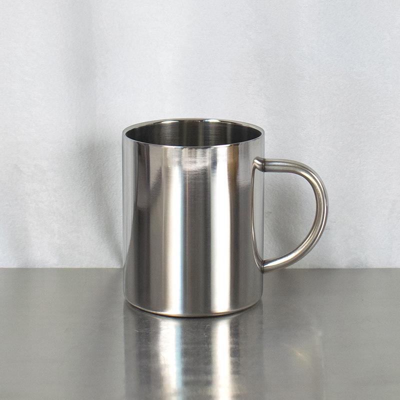 430Ml large capacity double layer mug with handle 304 stainless steel water cup restaurant cup 430ml