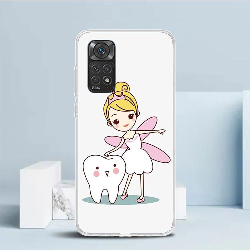 Wisdom Teeth Dentist Tooth Phone Case For Xiaomi Redmi Note 15 14 14S 13 12S 12 Pro Plus 11S 11 11T 11E 10S 10 + Soft TPU Back C