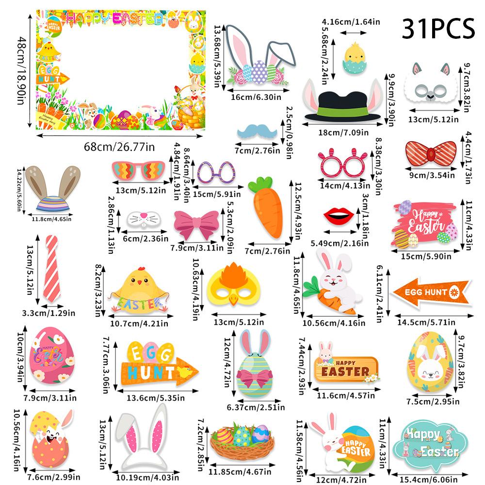 Easter, Cartoon, Cute Rabbit, Chick, DIY Funny, Handheld Photo Props, Decorative Items