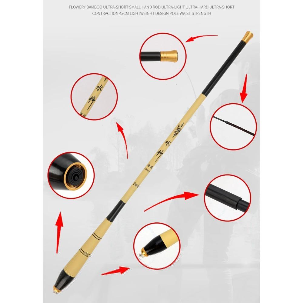 Ultralight Stream Fishing Rod 1.5M-6.3M High Carbon Fiber Super Hard Travel Pole 28MH Telescopic Fishing Tackle for Freshwater 260319