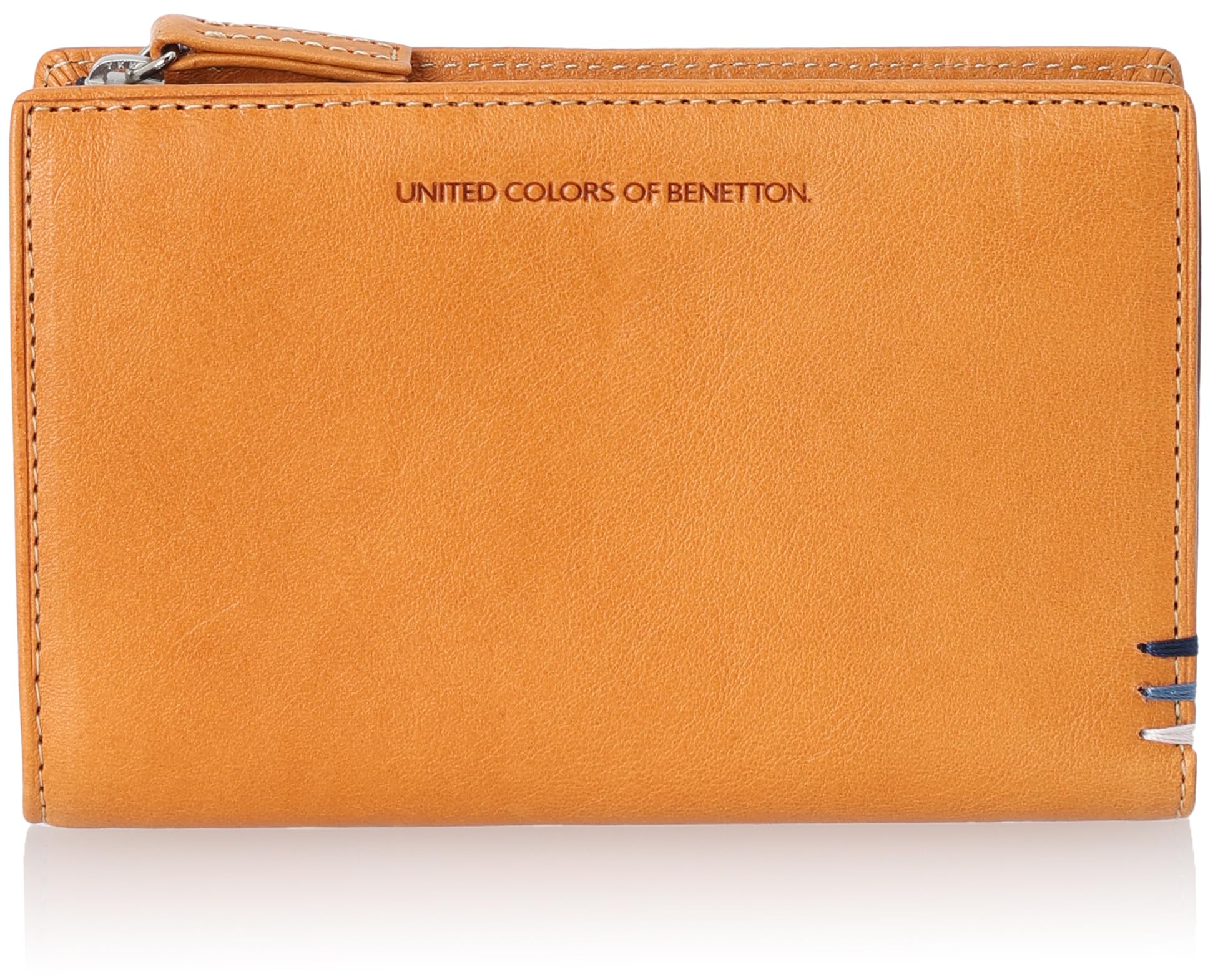 

United Colors of Benetton Italian Leather Bifold Wallet, Camel