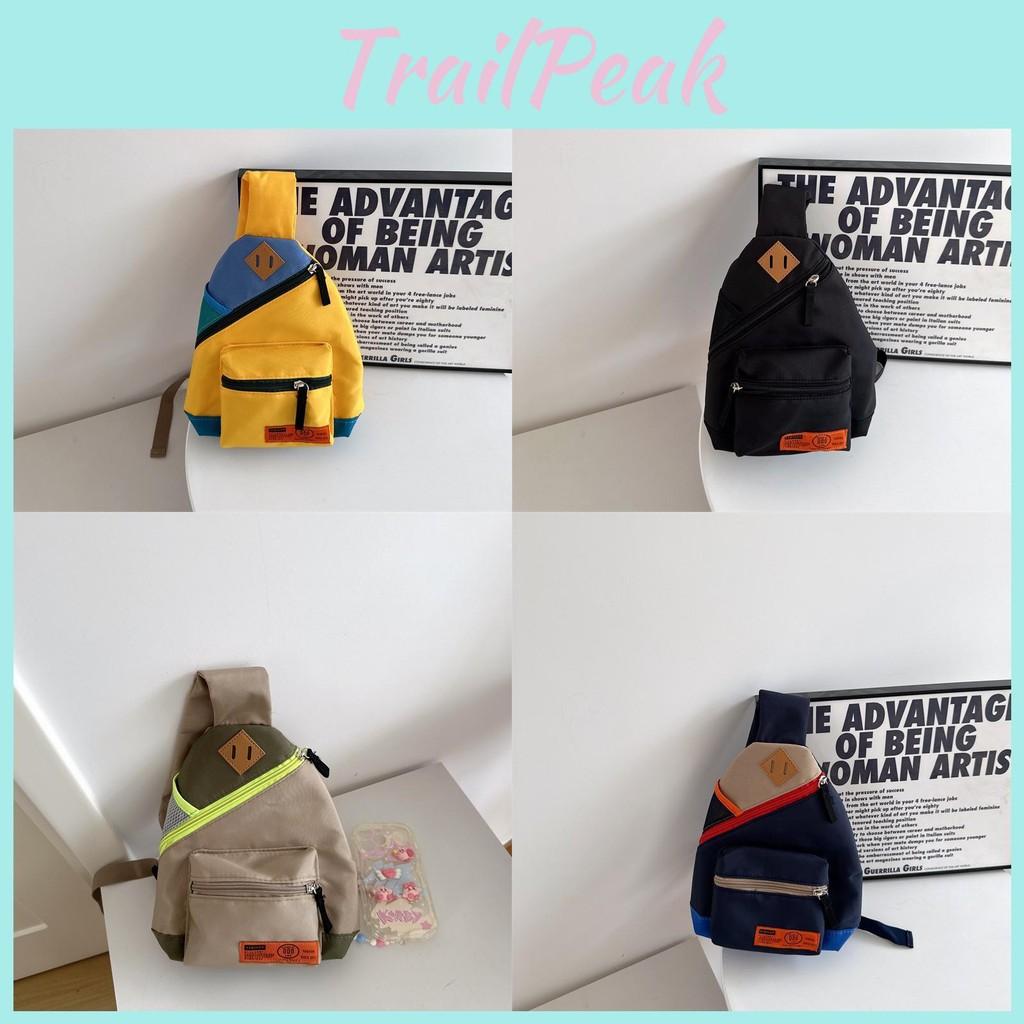 Shoulder Children Fashion Bag With Color Block Design For Casual Outings School