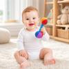 Baby Greif-Trainingsrasselspielzeug - Buntes Kurzhantel-Design für Feinmotorik