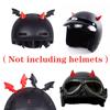 2PCS Devil Horns Cute Horn Helmet Decoration Wing Stickers