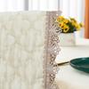 European Ins Style Quilted Dining Chair Dustproof Mat Universal Lace Chair Cover Non Slip and Easy To Clean Dining Chair Mats for Home Restaurants