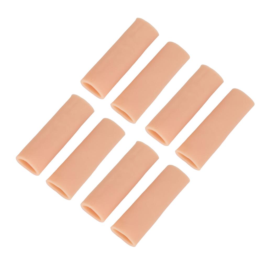 4 Pairs Toe Sleeves Reusable Breathable Cushioned Shock Relief Soft Elastic Toe Pad Protectors for Blisters Fingers