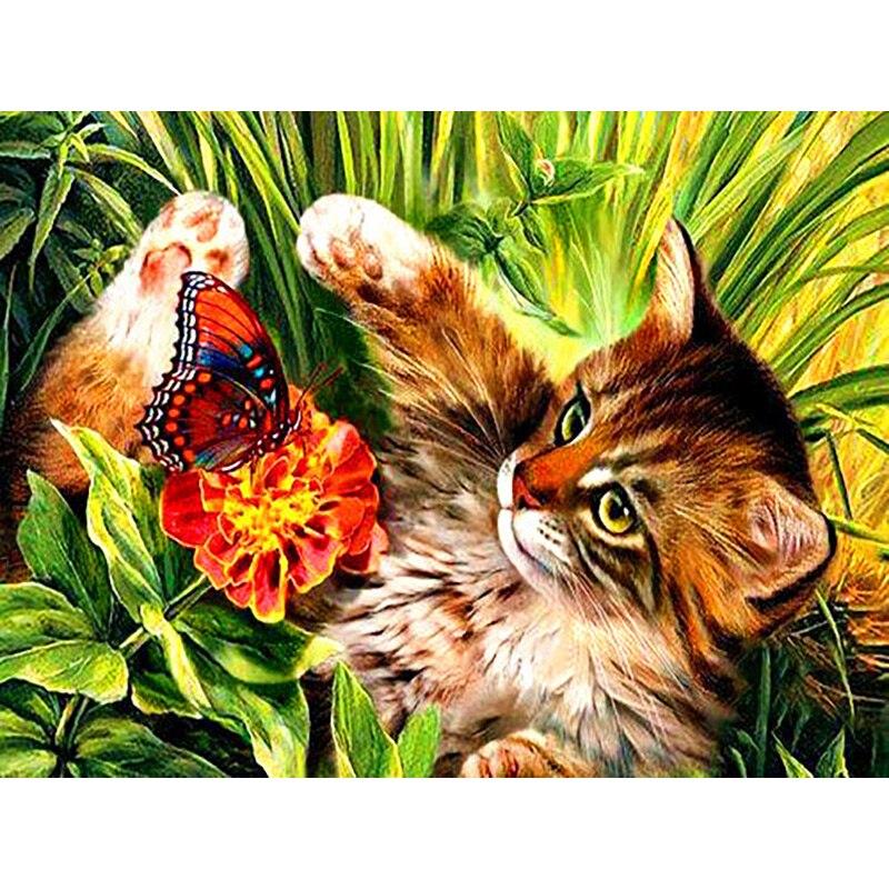Full 5D Diamond Painting Flower Cat Fairy DIY Diamond Embroidery Diamond Mosaic Cross Stitch Kits Home Decor Gift