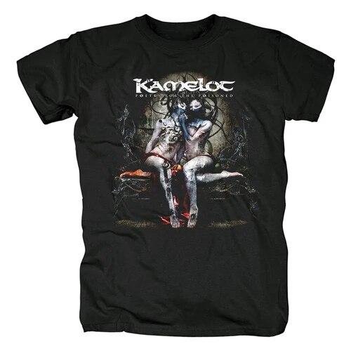 Новые модные унисексовые повседневные футболки Power Metal Kamelot Rock Band в стиле хип-хоп, топы в стиле Харадзюку, одежда L