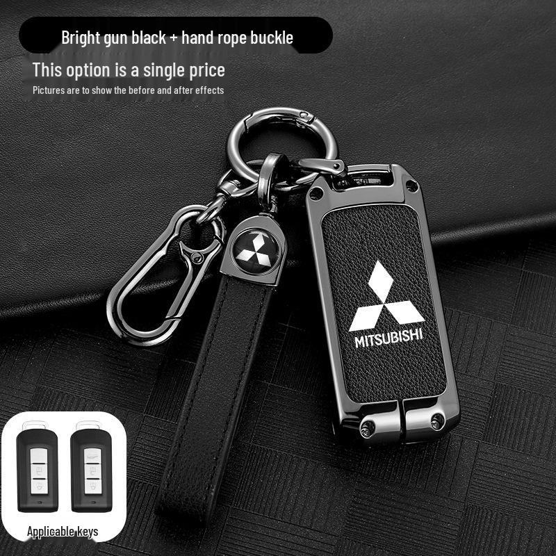 Mitsubishi Outlander, ASX, Pajero Key Case: Durable Metal Shell with Secure Buckle.