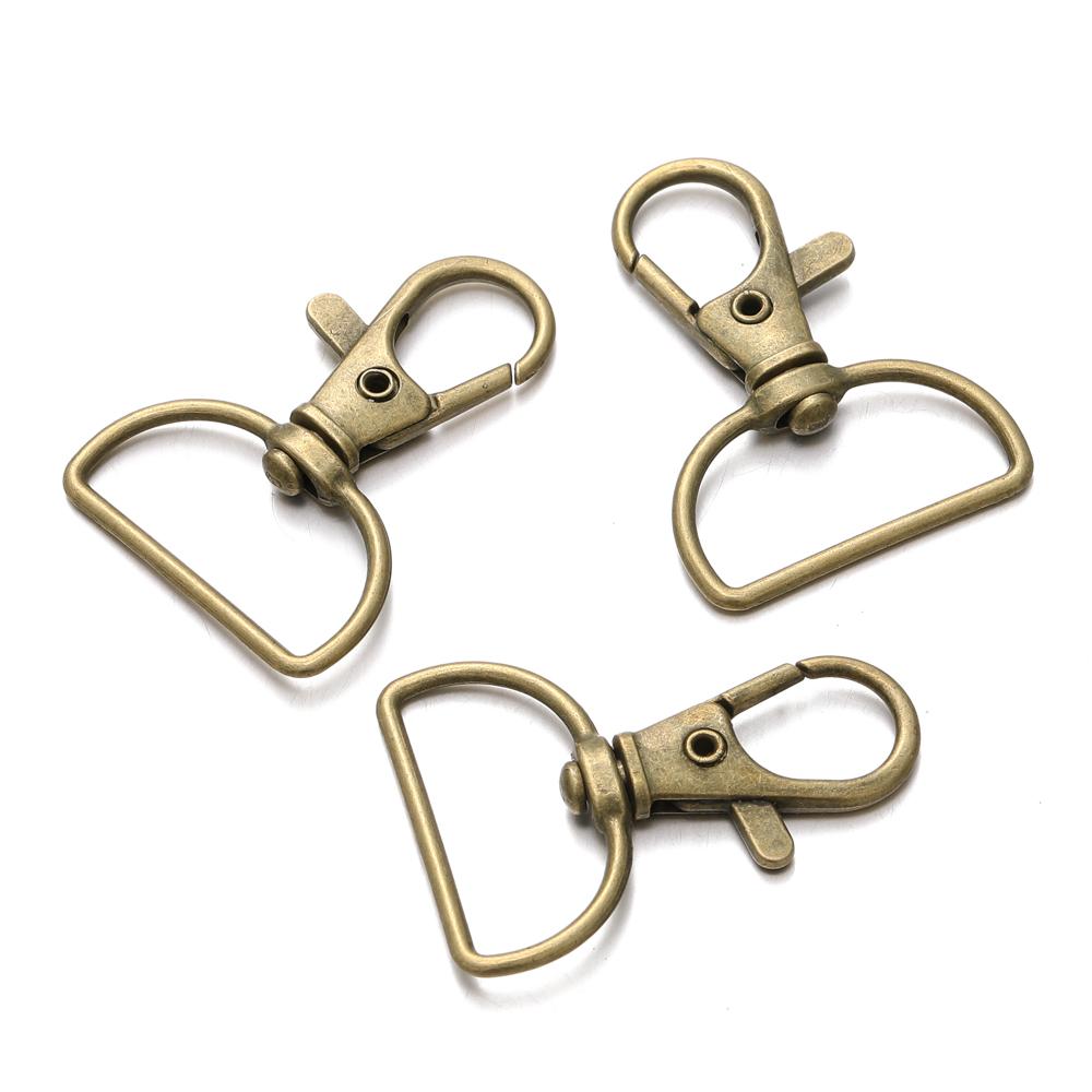 5/10Pcs Swivel Clasps D Rings Alloy Metal Lanyard Snap Hooks Clip Hook for DIY Keychain Bag Key Rings Jewelry Making Supplies