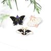 Happy Moth & Butterfly Best Friends Brooch Set - Trendy Denim Bag Accessories
