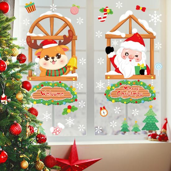 Festival Decoration Attractive Xmas Wall Stickers Beautiful Christmas