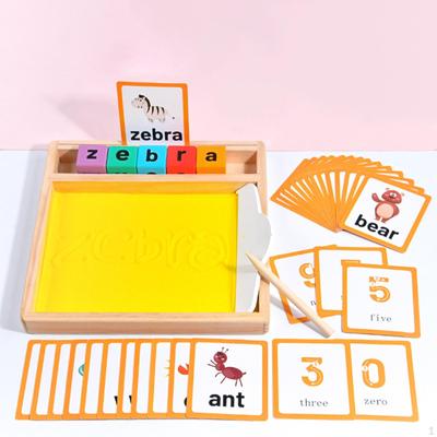 Montessori Sand Tray,Montessori Letter Formation Writing Tray,Educational Toys,Wooden