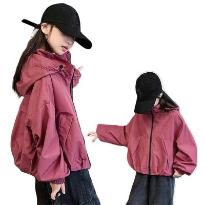 Stadium Long Sleeve Blouson Windproof Stylish Korean Everyday Outdoor Wear Photo [Yhsuoxfd] Kids' Girls' Jacket, Coat, Jacket, Outerwear, Jumper,