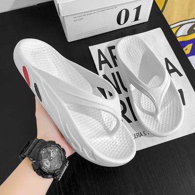 Summer Big Size Youth Slippers Men Massage Non-Slip Cool Outside Flip Flops Breathable Thick-Soled Toe Sandals