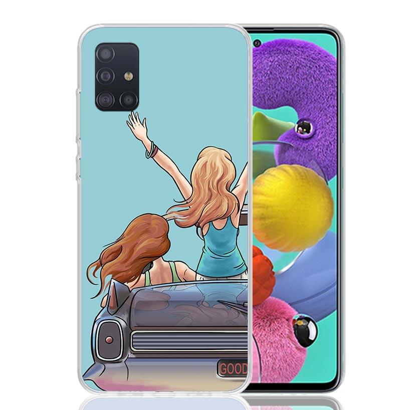 Girls Bff Best Friends Forever Phone Case for Samsung Galaxy A52 A51 A50S A12 A22 A32 A72 A10S A30S A31 A71 Note 20 Ultra 10 Plu