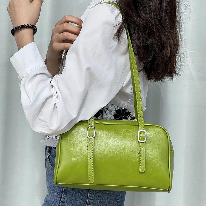 Green Single Shoulder Bag Niche Casual Underarm Handbag Korean Ins Bag New Versatile Commuter Women's Bag Wholesale