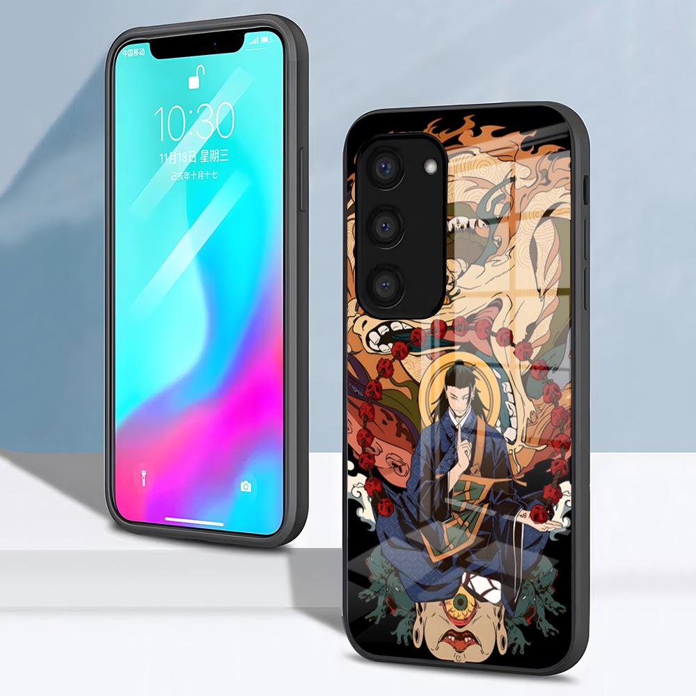 Geto S-Suguru Phone Case For Samsung S26 S25 S24 FE S23 S22 S21 Plus S20 Ultra Note20Ultra Black Glass Cover