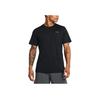 Under Armour Solid Color Casual Training Breathable Crew Neck Short Sleeve T-Shirt Men Tops Black 1383668-001