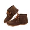 Plus Size Shoes for Women Autumn Fashion Women Lace Up Platform Non-slip Flats Sneakers Tassel Casual 36-43 Women Boots