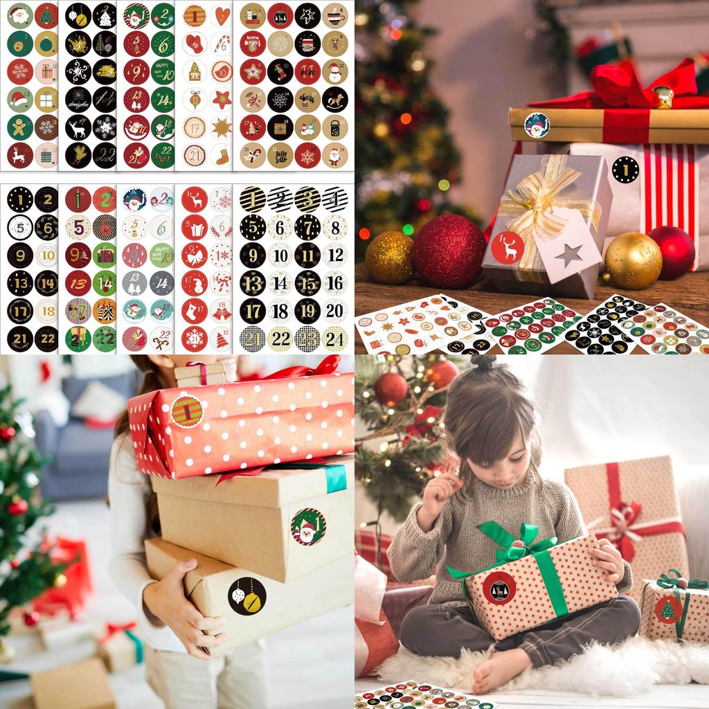 Cm2306005 Diy Christmas Advent Calendar With Colorful Stickers And Puzzle Pieces For Kids