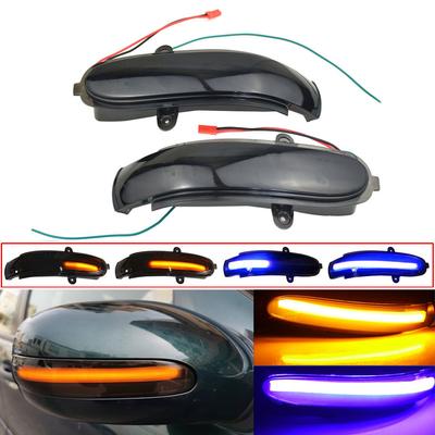 Para Mercedes Benz Clase C W203 S203 CL203 2001-2007 2 piezas Intermitente Dinámico de Agua LED Señal de Giro Luz de Espejo Lateral