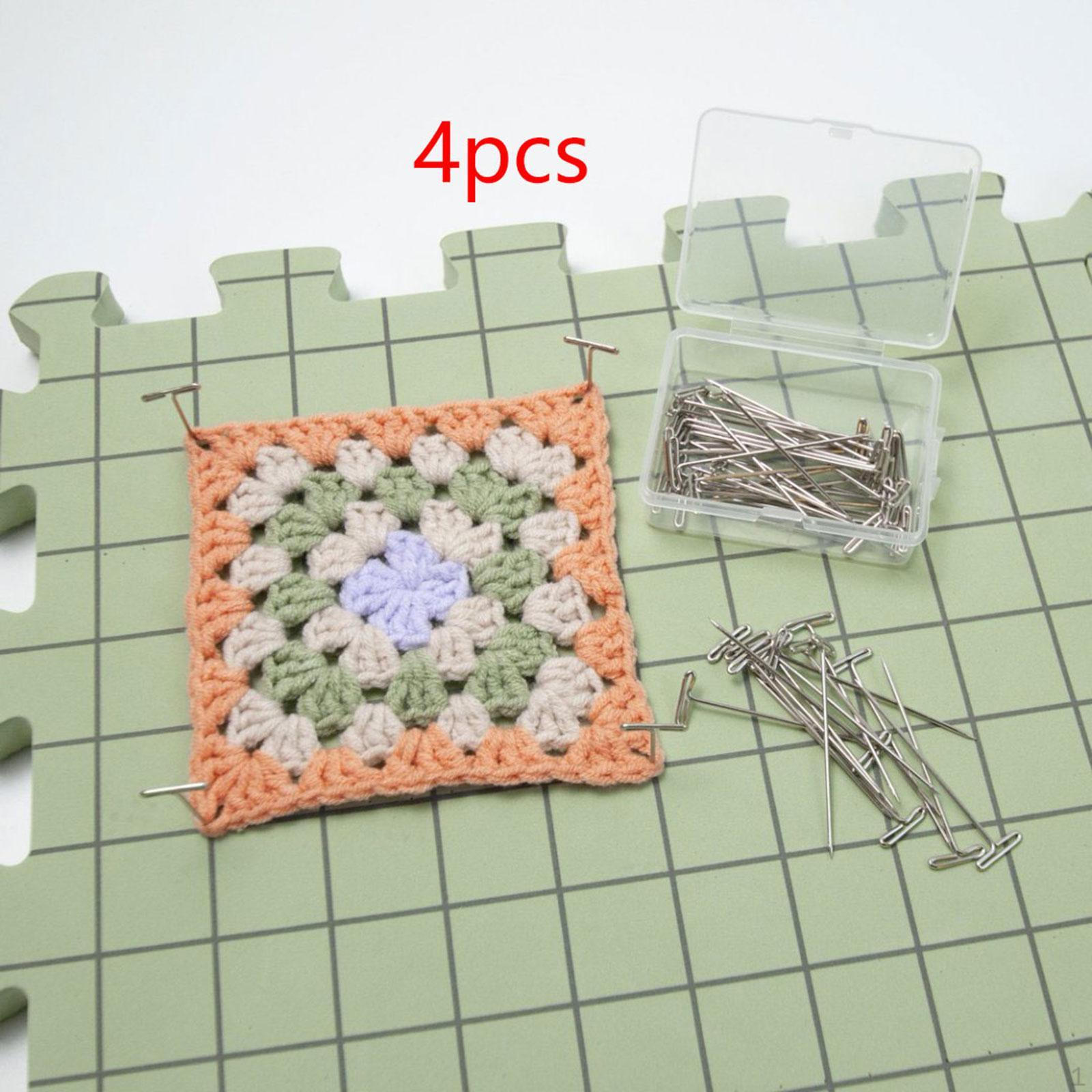 

Блокирующие коврики для вязания DIY Принадлежности Портативный подарок с сетками Доски для вязания крючком Шитье 4 Mats with 50 Pins