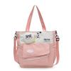 Trendy Large-Capacity Tutoring Shoulder Bag for Female Students