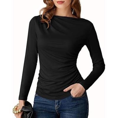 Haut pour femme confortable, ample, à la mode et décontracté à manches longues, élégant pour les trajets quotidiens et décontracté