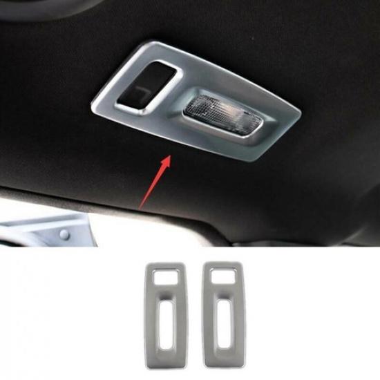Matte Silver Cover Trim Fit For Ford Explorer Rear Reading Light 2011- 2PCS