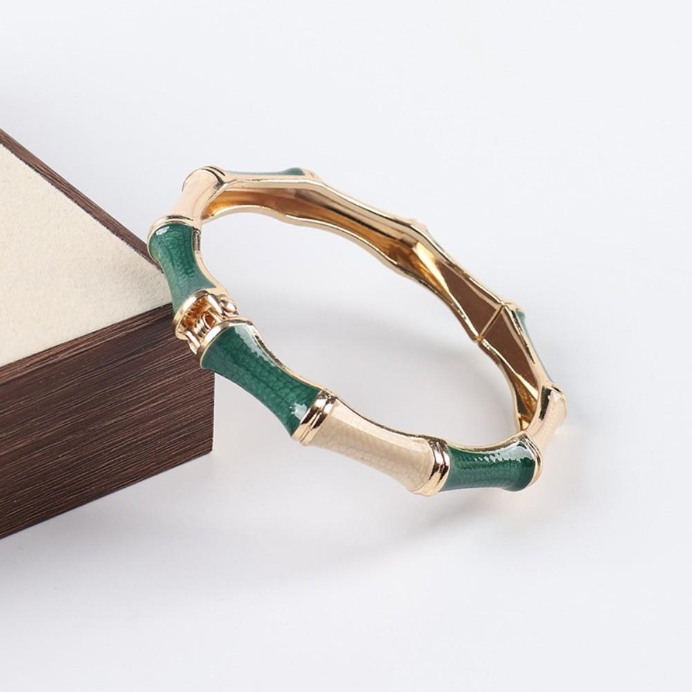 Dainty Colorful Bamboo Bangle Vintage Traditional Enamel Bangle Ethnic Elegant Hand Bracelet Girls