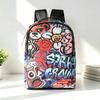 Tide Brand Shark Backpack Graffiti Wind Leisure Street Trend Backpack Skateboard Backpack Printing