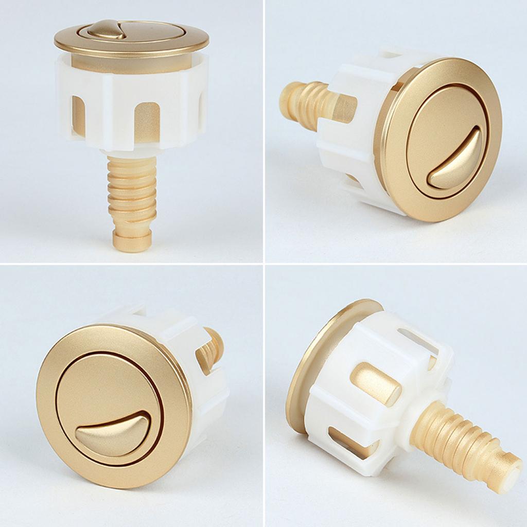 2Pcs Toilet Flush Button Round Head Dual Push Button Replacement Upgrades for Cistern Tank Water Saving Accessory