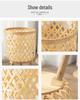 Nordic Style Bamboo Woven Plant Basket - Rattan Balcony Pothos Stand