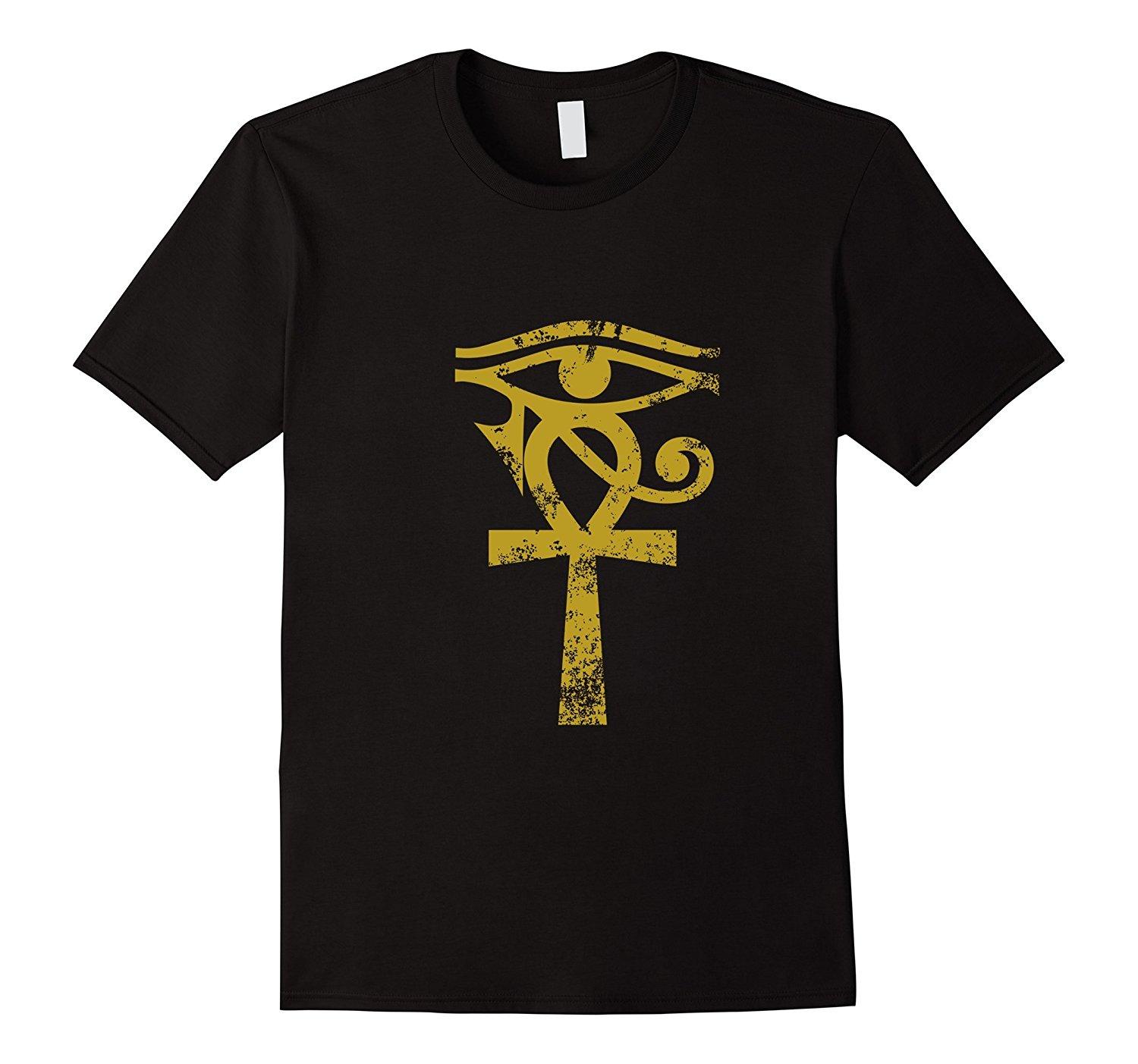 

Egyptian Archaeology Eye of Horus T-Shirt 100% Cotton O-Neck Summer Short Sleeve Casual Mens T-shirt Size S-3XL 3XL