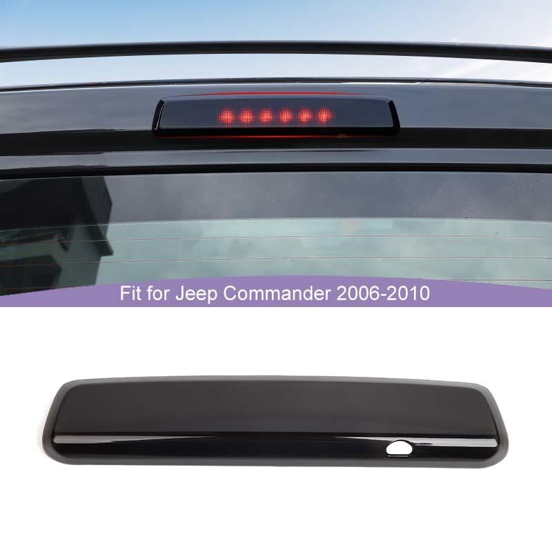 Car High Mounted Brake Light Lamp Decoration Stickers For Jeep Grand Commander 2006-2010 Car Exterior Accessories, Smocked Black.