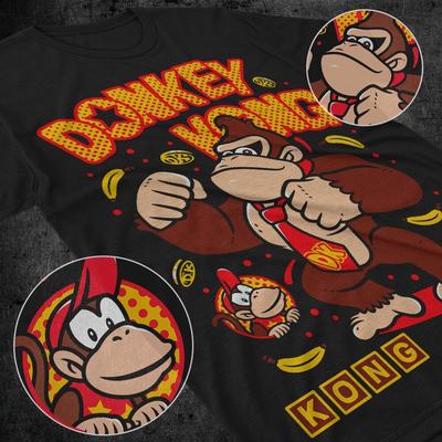 Donkey Kong Grafik T-Shirt | Größen S-4XL | Videospiel-Shirt
