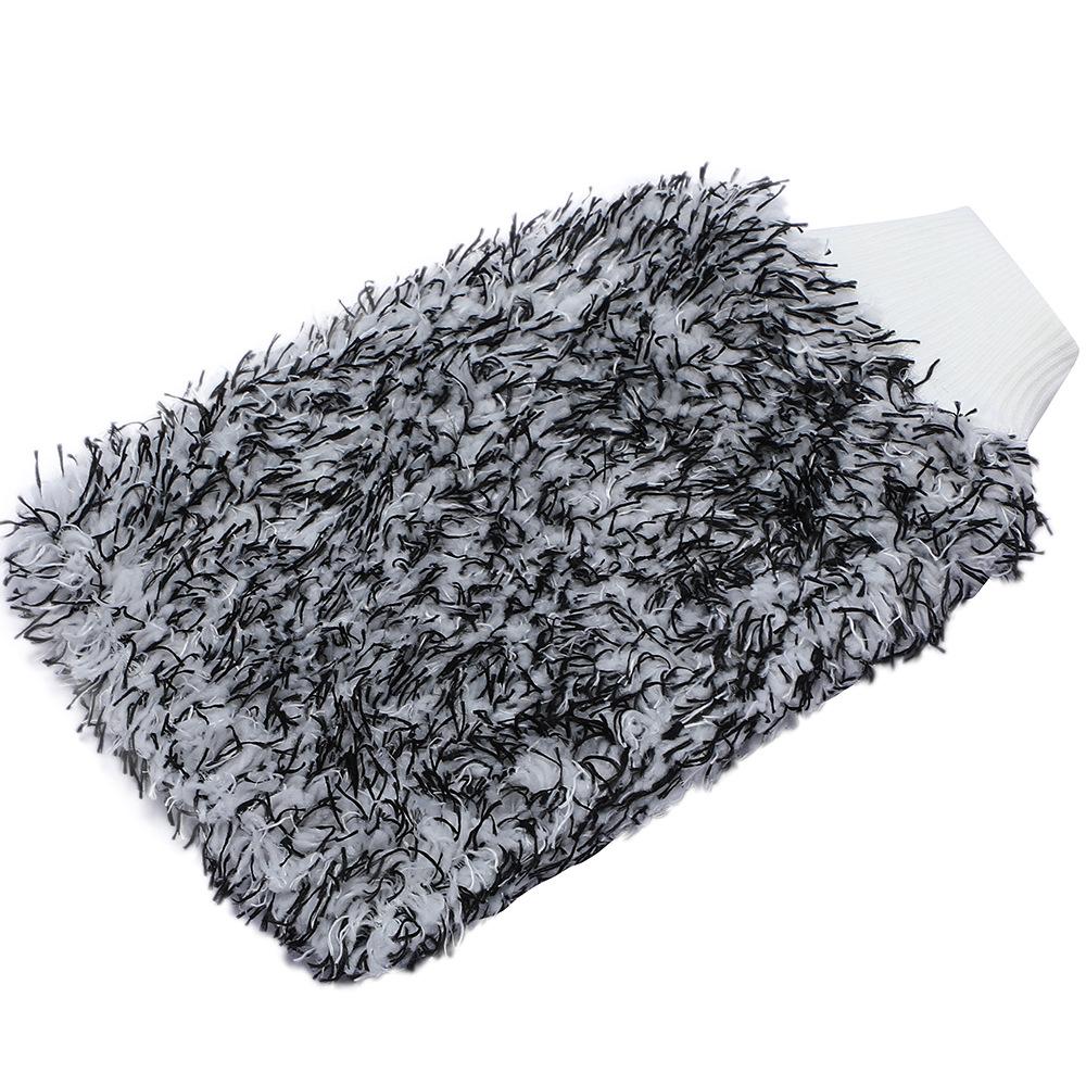 

Перчатки из микрофибры для мытья автомобиля, утолщенный коралловый флис, впитывающие воду, противоскользящие, чистящие перчатки, инструменты для чистки автомобиля, автоаксессуары чёрный