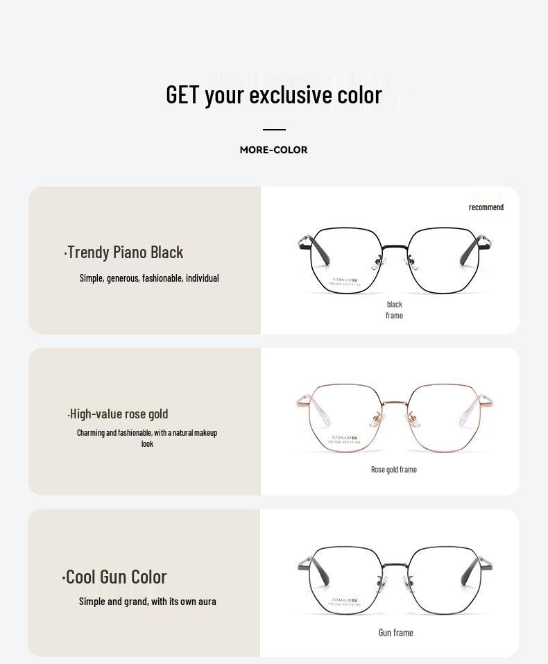 Stylish Korean Titanium Optical Glasses: Trendy Metal Frames with High-Value Design.