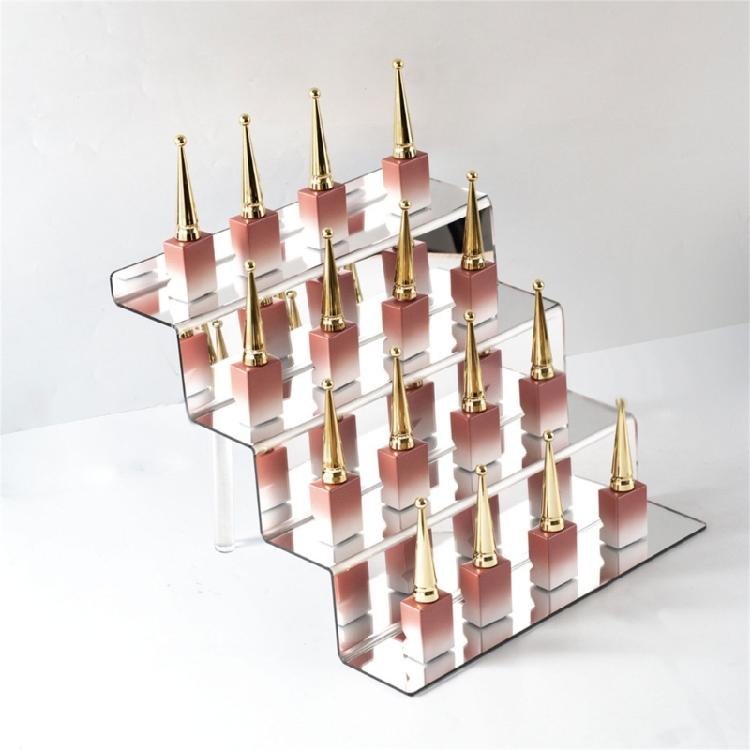 Mirror Finish Acrylic Display Stands Multi Layer Acrylic Organizers Sturdy Stand Holder For Cosmetics And Figurines